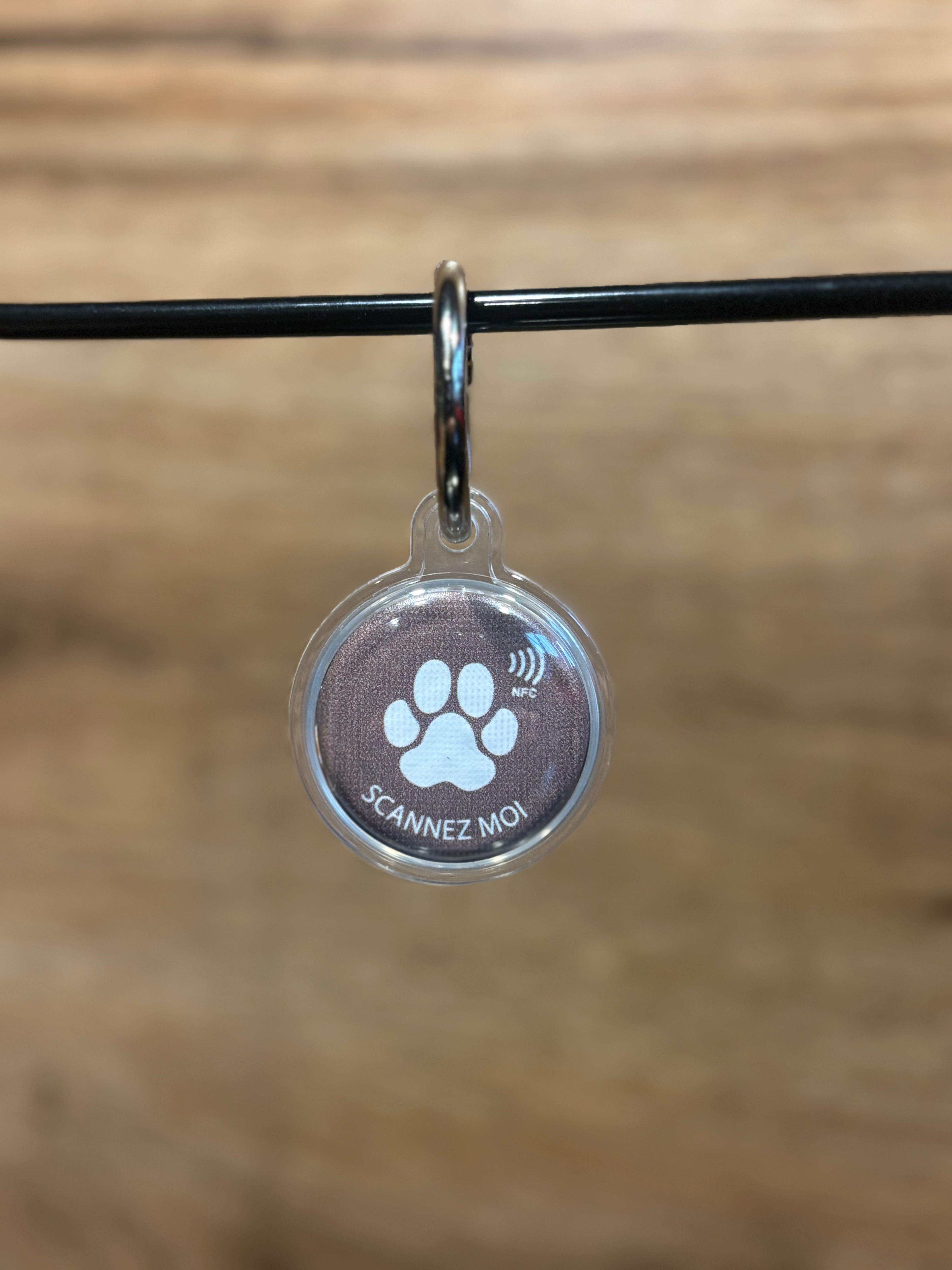 ProxyToutou-Médaillon NFC Marron