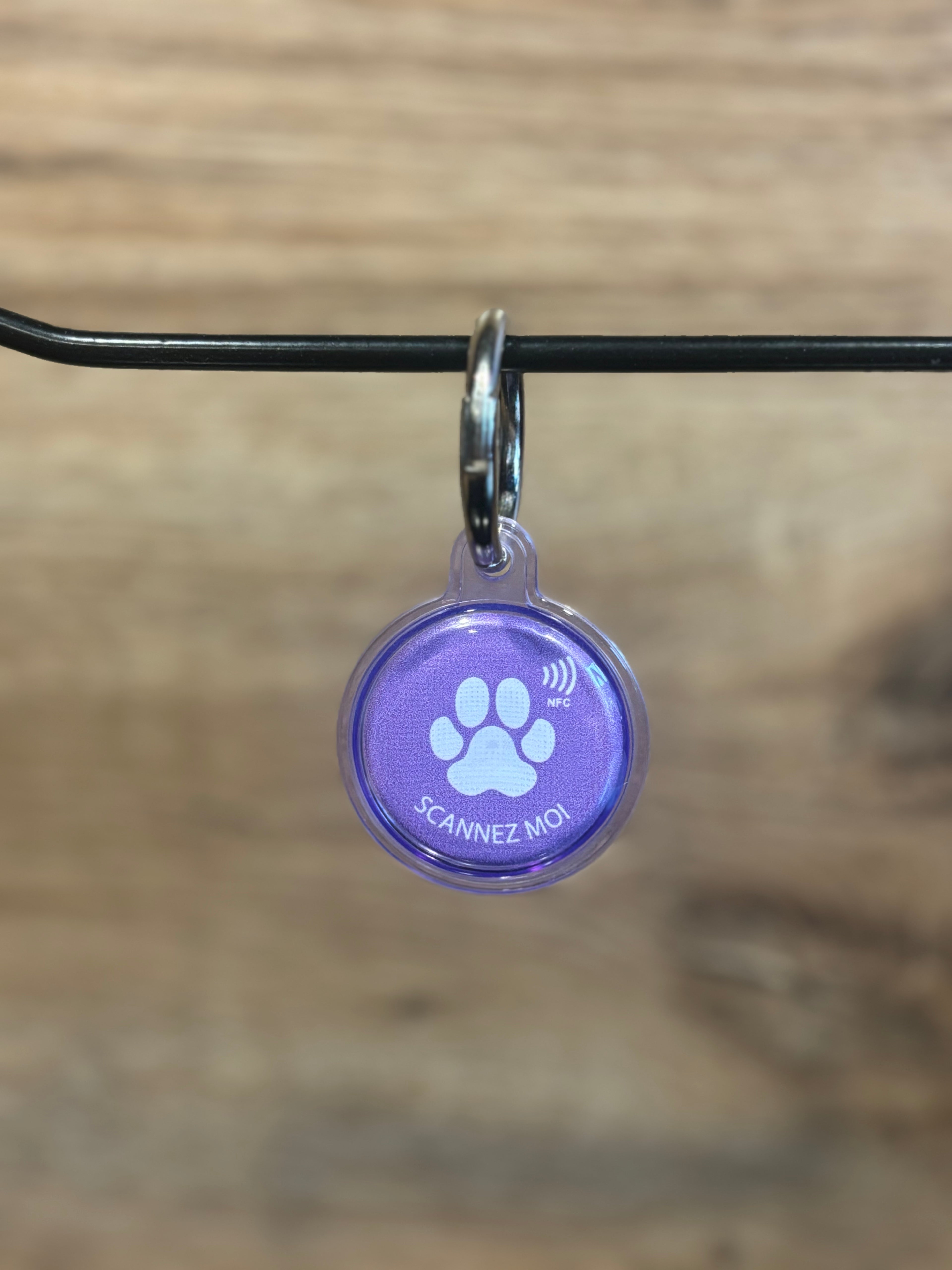 ProxyToutou– Médaillon NFC Mauve