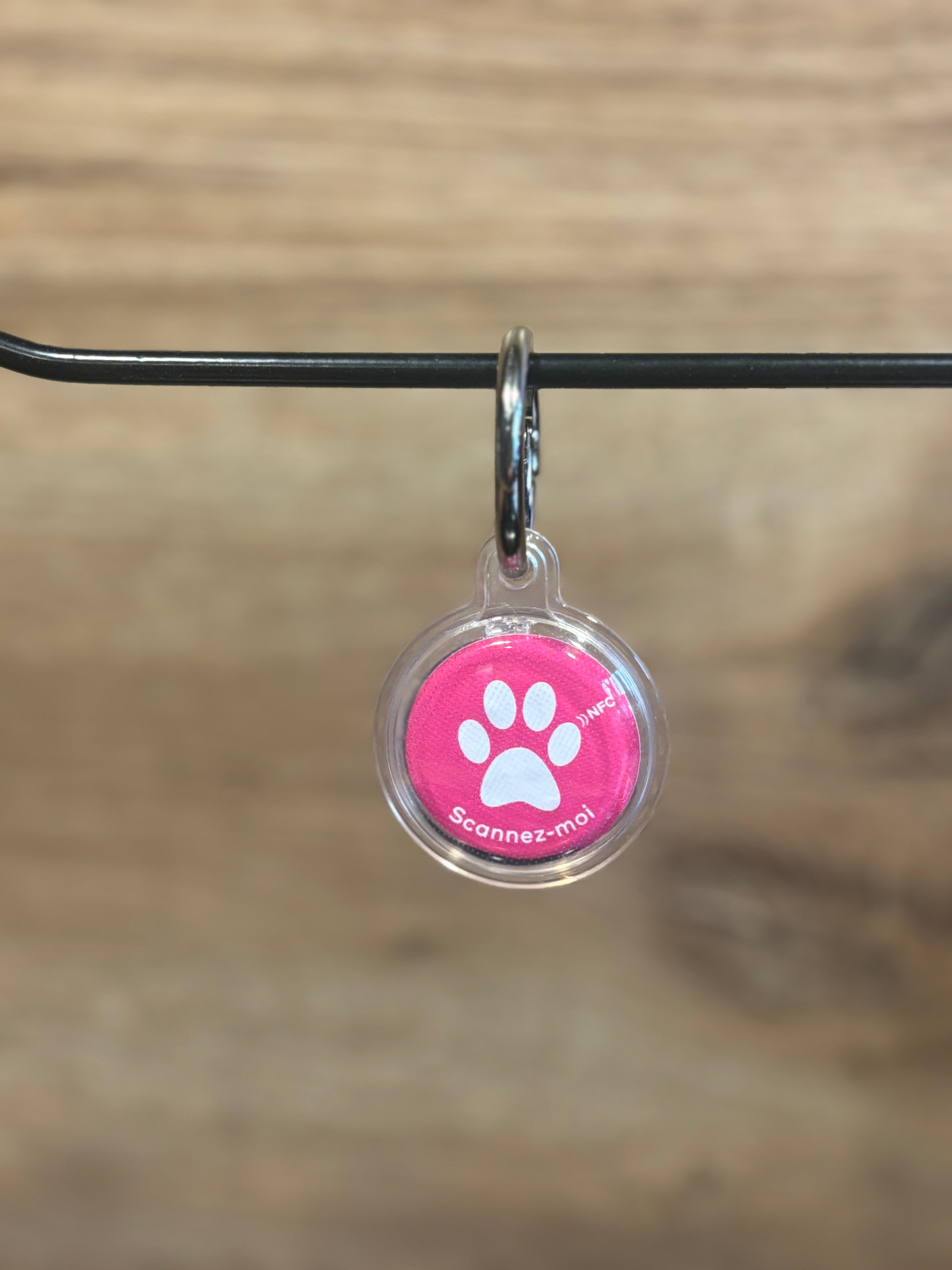 ProxyToutou – Médaillon NFC Rose fuchsia